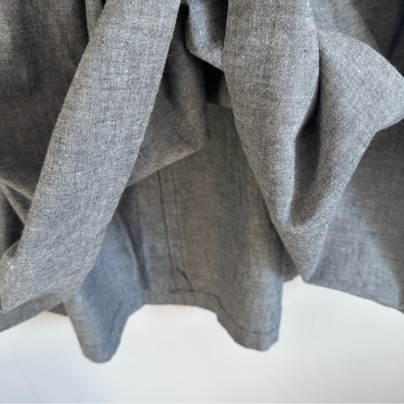 Vintage Elegant Gray Women's Cotton Skirt - Picture 6 of 9